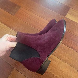 Maroon Faux Suede Aldo Ankle Boots - Never Worn - Size 6.5